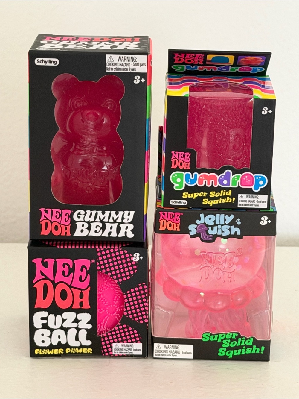 Needoh Pink Squishy Bundle (Set of 4)